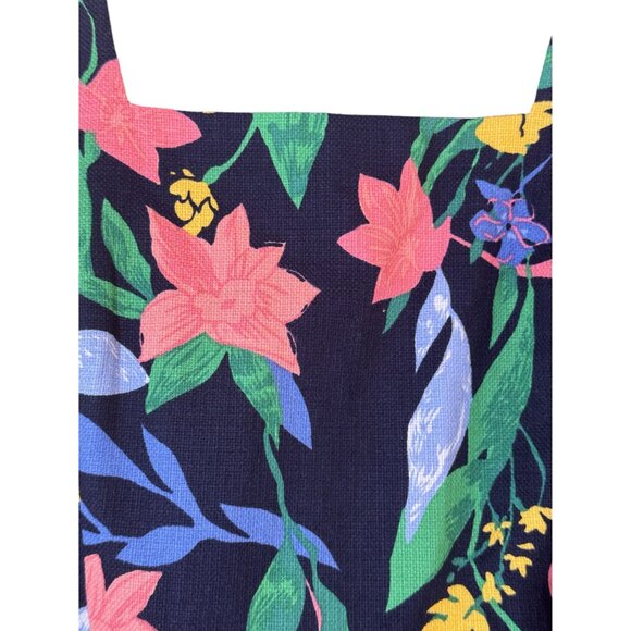 J. Crew Womens Floral Basket Weave Sleeveless Square Neck Mini Dress Size 2 - Picture 5 of 11